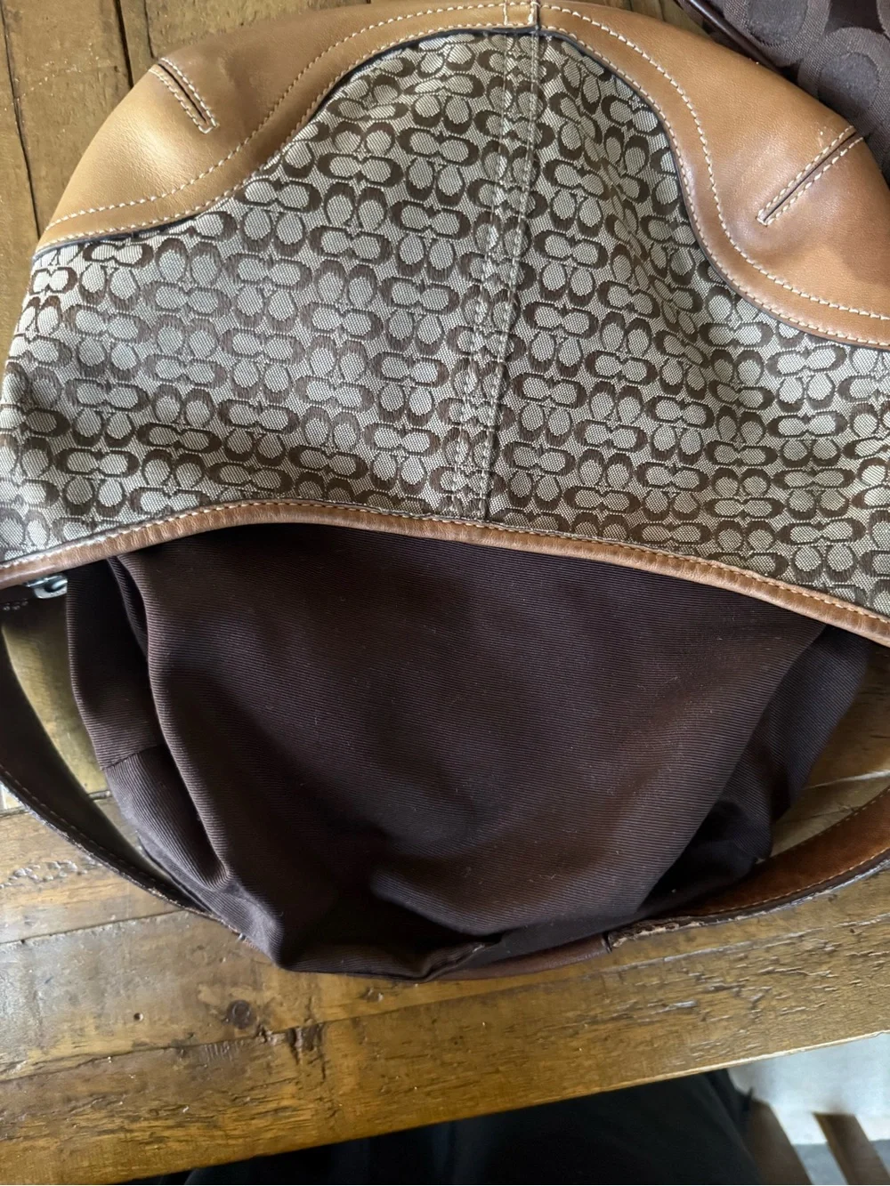 Coach Ergo Mini Signature C Canvas Shoulder Hobo Bag (Style #6617)